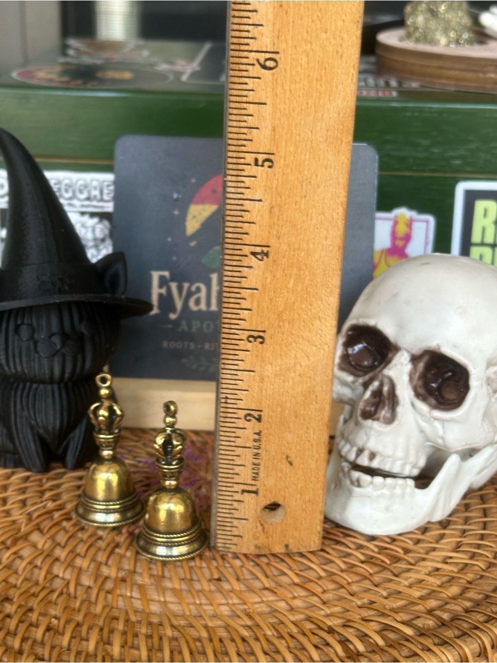 Mini Witch Bell – Brass Tone Ritual & Altar Bell - Picture 3 of 4